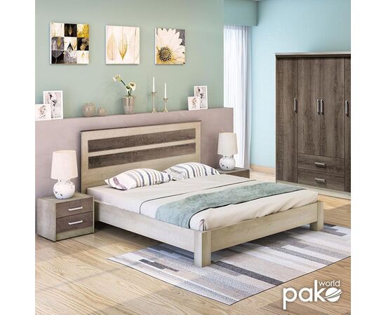 Κρεβάτι διπλό OLYMPUS pakoworld σε χρώμα castillo-toro 160x200εκ - ΚΡΕΒΑΤΙΑ στο Milonadakis.gr