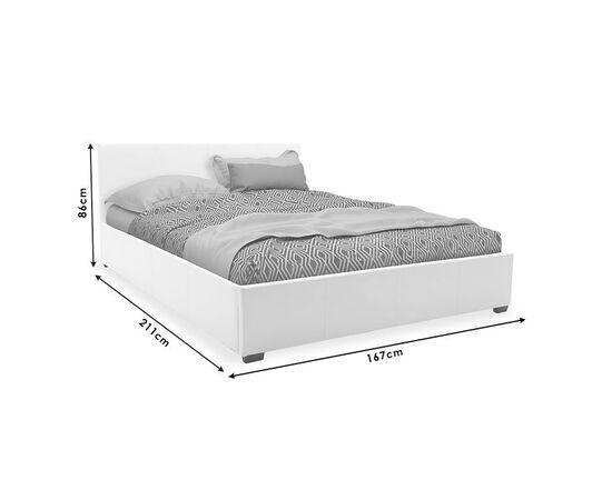 Κρεβάτι Norse pakoworld  pu λευκό με αποθηκευτικό χώρο 160x200εκ - ΚΡΕΒΑΤΙΑ στο Milonadakis.gr