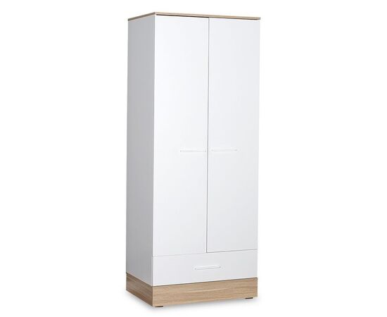 Ντουλάπα ρούχων Prue pakoworld δίφυλλη λευκό-sonoma 80x52x198εκ - ΝΤΟΥΛΑΠΕΣ στο Milonadakis.gr