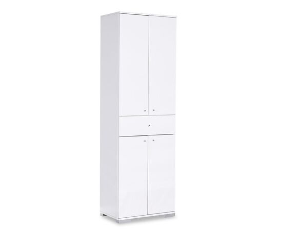 Ντουλάπα Chad pakoworld με συρτάρι λευκό gloss 60x40x187εκ - ΟΡΓΑΝΩΣΗ ΣΠΙΤΙΟΥ στο Milonadakis.gr