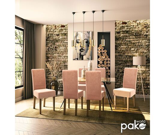 Καρέκλα Ditta pakoworld ύφασμα σάπιο μήλο-πόδι μασίφ ξύλο καρυδί - ΚΑΡΕΚΛΕΣ - ΠΟΛΥΘΡΟΝΕΣ ΕΣ. στο Milonadakis.gr