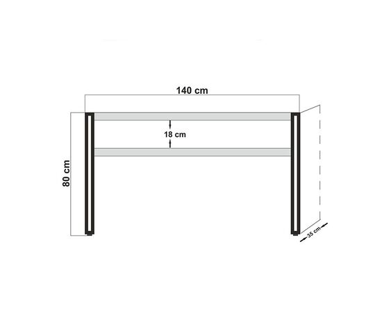 Κονσόλα PWF-0241 pakoworld χρώμα πεύκου-μαύρο 140x35x80εκ - ΣΥΡΤΑΡΙΕΡΕΣ - ΤΟΥΑΛΕΤΕΣ στο Milonadakis.gr