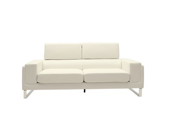 Καναπές Shea pakoworld 3θέσιος PU ivory-inox 198x80x87εκ - ΚΑΝΑΠΕΔΕΣ-ΣΑΛΟΝΙΑ στο Milonadakis.gr