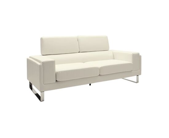 Καναπές Shea pakoworld 3θέσιος PU ivory-inox 198x80x87εκ - ΚΑΝΑΠΕΔΕΣ-ΣΑΛΟΝΙΑ στο Milonadakis.gr