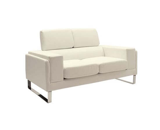 Καναπές Shea pakoworld 2θέσιος PU ivory-inox 158x80x87εκ - ΚΑΝΑΠΕΔΕΣ-ΣΑΛΟΝΙΑ στο Milonadakis.gr