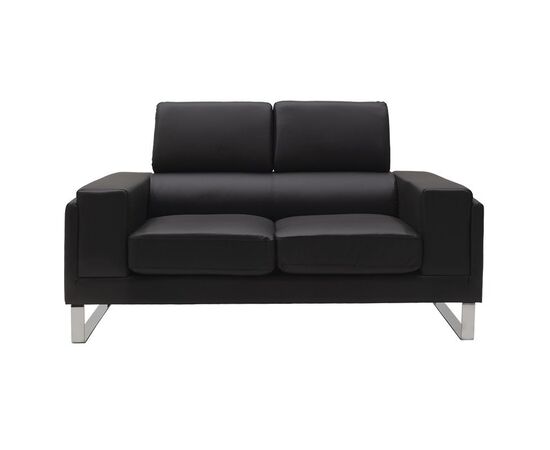 Καναπές Shea pakoworld 2θέσιος pu μαύρο-inox 158x80x87εκ - ΚΑΝΑΠΕΔΕΣ-ΣΑΛΟΝΙΑ στο Milonadakis.gr