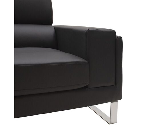 Καναπές Shea pakoworld 2θέσιος pu μαύρο-inox 158x80x87εκ - ΚΑΝΑΠΕΔΕΣ-ΣΑΛΟΝΙΑ στο Milonadakis.gr