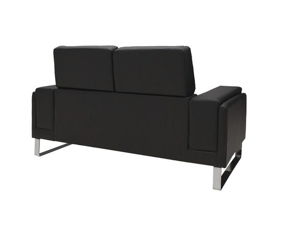 Καναπές Shea pakoworld 2θέσιος pu μαύρο-inox 158x80x87εκ - ΚΑΝΑΠΕΔΕΣ-ΣΑΛΟΝΙΑ στο Milonadakis.gr