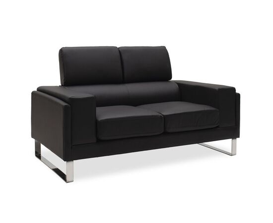Καναπές Shea pakoworld 2θέσιος pu μαύρο-inox 158x80x87εκ - ΚΑΝΑΠΕΔΕΣ-ΣΑΛΟΝΙΑ στο Milonadakis.gr