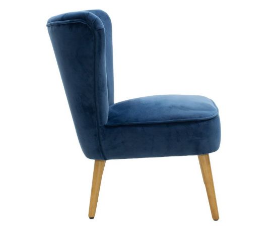Πολυθρόνα Stork pakoworld βελούδο σκούρο μπλε-φυσικό 68x54x78εκ - ΚΑΡΕΚΛΕΣ - ΠΟΛΥΘΡΟΝΕΣ ΕΣ. στο Milonadakis.gr