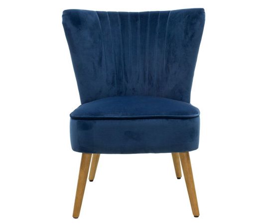 Πολυθρόνα Stork pakoworld βελούδο σκούρο μπλε-φυσικό 68x54x78εκ - ΚΑΡΕΚΛΕΣ - ΠΟΛΥΘΡΟΝΕΣ ΕΣ. στο Milonadakis.gr