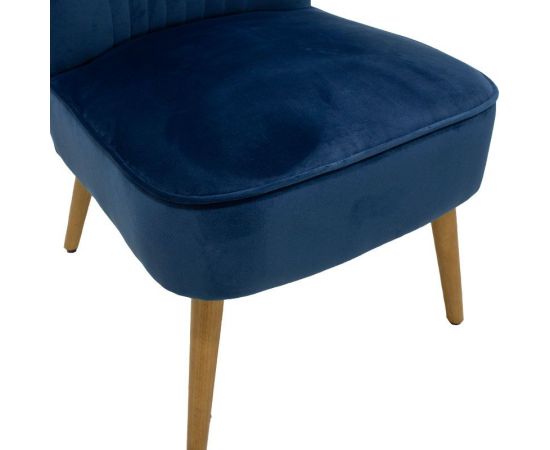Πολυθρόνα Stork pakoworld βελούδο σκούρο μπλε-φυσικό 68x54x78εκ - ΚΑΡΕΚΛΕΣ - ΠΟΛΥΘΡΟΝΕΣ ΕΣ. στο Milonadakis.gr