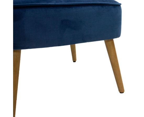 Πολυθρόνα Stork pakoworld βελούδο σκούρο μπλε-φυσικό 68x54x78εκ - ΚΑΡΕΚΛΕΣ - ΠΟΛΥΘΡΟΝΕΣ ΕΣ. στο Milonadakis.gr