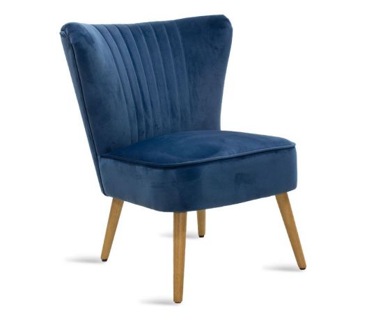 Πολυθρόνα Stork pakoworld βελούδο σκούρο μπλε-φυσικό 68x54x78εκ - ΚΑΡΕΚΛΕΣ - ΠΟΛΥΘΡΟΝΕΣ ΕΣ. στο Milonadakis.gr