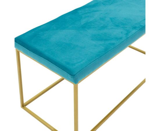 Ταμπουρέ Odin pakoworld βελούδο μπλε-χρυσό 99x46x49εκ - ΠΟΥΦ - ΣΚΑΜΠΟ - ΜΠΑΟΥΛΟ στο Milonadakis.gr