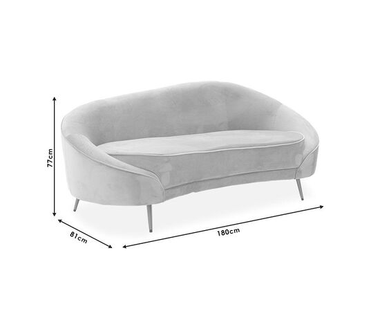 Καναπές 3θέσιος Amora pakoworld βελούδο μπεζ-χρυσό 180x81x77εκ - ΚΑΝΑΠΕΔΕΣ-ΣΑΛΟΝΙΑ στο Milonadakis.gr
