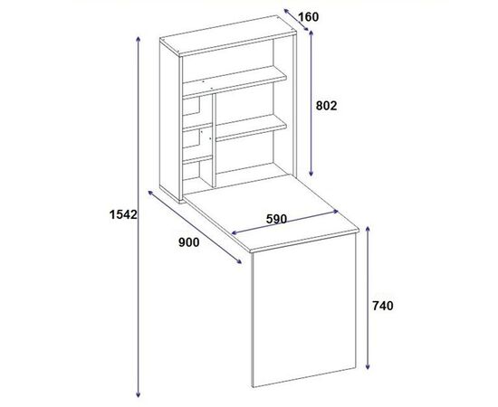 Γραφείο τοίχου ανοιγόμενο Ravin pakoworld λευκό 63x90x154εκ - ΓΡΑΦΕΙΑ στο Milonadakis.gr