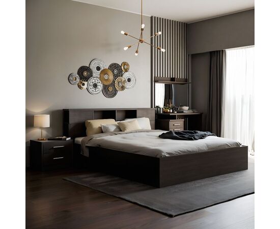 Κρεβάτι OLYMPUS pakoworld χρώμα wenge 160x200εκ - ΚΡΕΒΑΤΙΑ στο Milonadakis.gr
