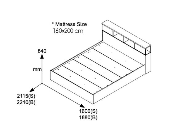 Κρεβάτι OLYMPUS pakoworld χρώμα wenge 160x200εκ - ΚΡΕΒΑΤΙΑ στο Milonadakis.gr