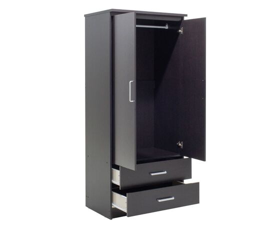 Ντουλάπα ρούχων δίφυλλη OLYMPUS pakoworld χρώμα wenge 81x57x183εκ - ΝΤΟΥΛΑΠΕΣ στο Milonadakis.gr