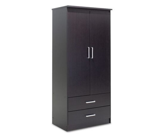 Ντουλάπα ρούχων δίφυλλη OLYMPUS pakoworld χρώμα wenge 81x57x183εκ - ΝΤΟΥΛΑΠΕΣ στο Milonadakis.gr