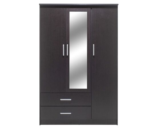 Ντουλάπα ρούχων τρίφυλλη OLYMPUS pakoworld χρώμα wenge 120x57x183εκ - ΝΤΟΥΛΑΠΕΣ στο Milonadakis.gr