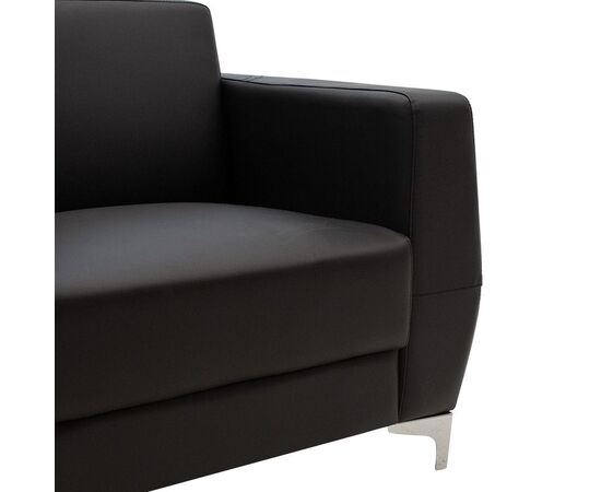 Πολυθρόνα Dermis pakoworld inox-τεχνόδερμα μαύρο 88x75x75εκ - ΚΑΡΕΚΛΕΣ ΓΡΑΦΕΙΟΥ στο Milonadakis.gr