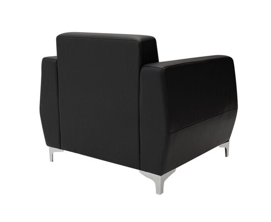 Πολυθρόνα Dermis pakoworld inox-τεχνόδερμα μαύρο 88x75x75εκ - ΚΑΡΕΚΛΕΣ ΓΡΑΦΕΙΟΥ στο Milonadakis.gr