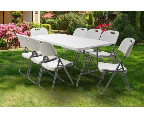 Τραπέζι catering Rodeo pakoworld πτυσσόμενο-βαλίτσα λευκό 183x76x74εκ - ΕΠΙΠΛΑ CATERING - ΣΥΝΕΔΡΙΟΥ στο Milonadakis.gr
