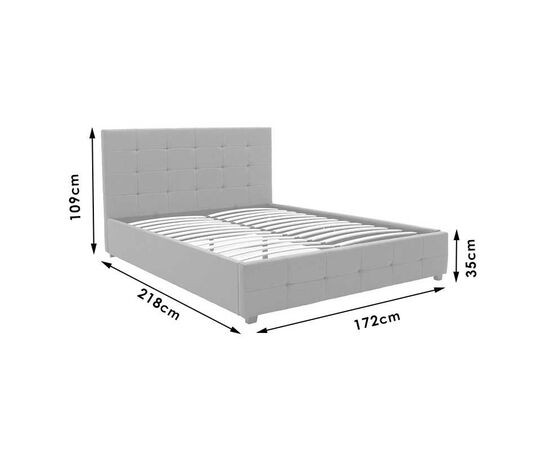 Κρεβάτι Roi pakoworld 160x200 ύφασμα ανθρακί + αποθηκευτικό χώρο - ΚΡΕΒΑΤΙΑ στο Milonadakis.gr