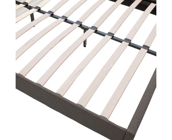 Κρεβάτι Nevil pakoworld 150x200 με ύφασμα χρώμα ανθρακί - ΚΡΕΒΑΤΙΑ στο Milonadakis.gr