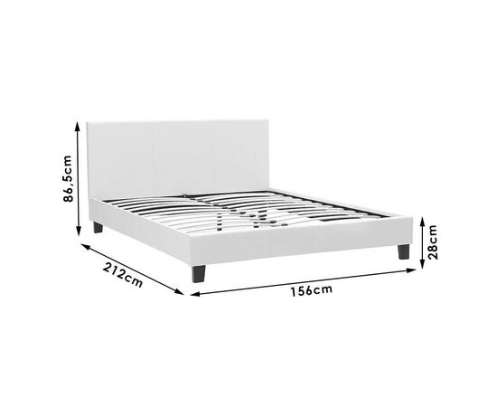 Κρεβάτι Nevil pakoworld 150x200 με ύφασμα χρώμα ανθρακί - ΚΡΕΒΑΤΙΑ στο Milonadakis.gr