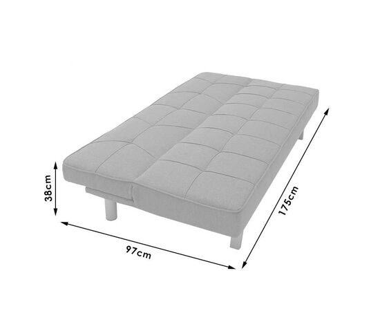 Καναπές-κρεβάτι Travis pakoworld 3θέσιος με ύφασμα γκρι 175x83x74εκ - ΚΑΝΑΠΕΔΕΣ-ΣΑΛΟΝΙΑ στο Milonadakis.gr