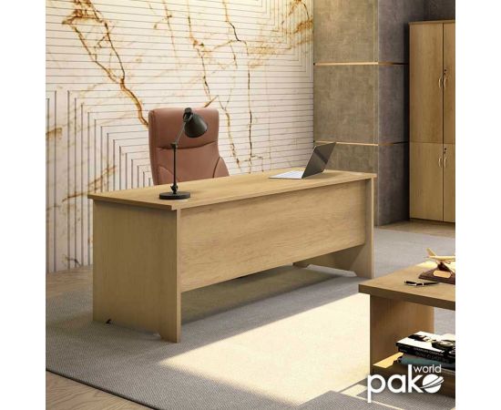 Γραφείο εργασίας επαγγελματικό Amazon pakoworld χρώμα sonoma 180x75x75εκ - ΓΡΑΦΕΙΑ στο Milonadakis.gr