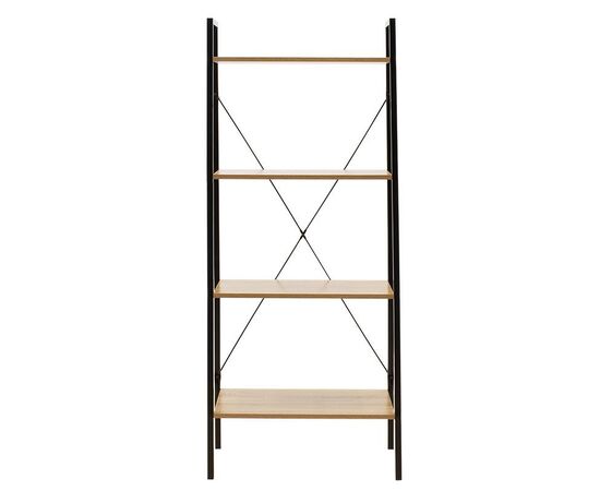 Βιβλιοθήκη- Ραφιέρα Ramon pakoworld φυσικό-μαύρο 60x23x145,5εκ - ΒΙΒΛΙΟΘΗΚΕΣ στο Milonadakis.gr