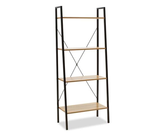 Βιβλιοθήκη- Ραφιέρα Ramon pakoworld φυσικό-μαύρο 60x23x145,5εκ - ΒΙΒΛΙΟΘΗΚΕΣ στο Milonadakis.gr