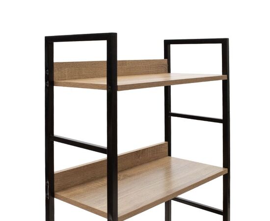 Βιβλιοθήκη- Ραφιέρα Ramon pakoworld φυσικό-μαύρο 60x28x125,5εκ - ΒΙΒΛΙΟΘΗΚΕΣ στο Milonadakis.gr