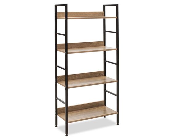 Βιβλιοθήκη- Ραφιέρα Ramon pakoworld φυσικό-μαύρο 60x28x125,5εκ - ΒΙΒΛΙΟΘΗΚΕΣ στο Milonadakis.gr