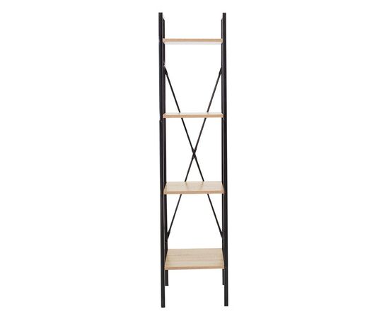 Βιβλιοθήκη Ramon pakoworld φυσικό-μαύρο 34x32,5x148εκ - ΒΙΒΛΙΟΘΗΚΕΣ στο Milonadakis.gr