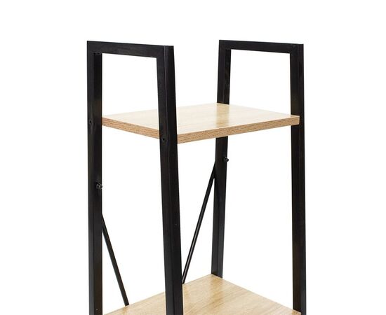 Βιβλιοθήκη Ramon pakoworld φυσικό-μαύρο 34x32,5x148εκ - ΒΙΒΛΙΟΘΗΚΕΣ στο Milonadakis.gr