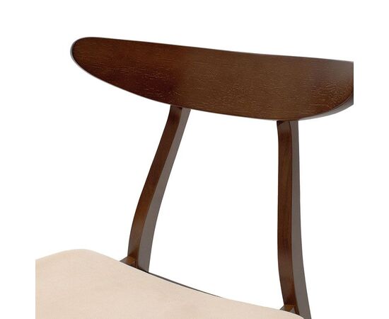 Καρέκλα Orlean pakoworld μπεζ ύφασμα-rubberwood καρυδί πόδι - ΚΑΡΕΚΛΕΣ - ΠΟΛΥΘΡΟΝΕΣ ΕΣ. στο Milonadakis.gr