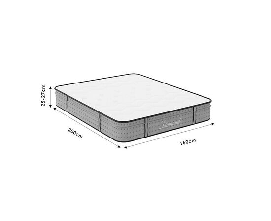 Στρώμα Diamond pakoworld pocket spring+ gel memory foam 25-27cm 160x200εκ - ΣΤΡΩΜΑΤΑ ΥΠΝΟΥ & ΣΟΜΙΕΔΕΣ στο Milonadakis.gr