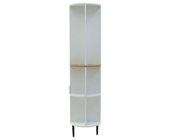 Βιτρίνα Xarvey Inart λευκό-φυσικό ξύλο 110x38x160εκ - ΒΙΤΡΙΝΕΣ στο Milonadakis.gr