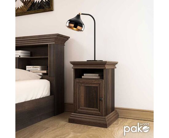Κομοδίνο Mozart pakoworld χρώμα καρυδί 40x40x61εκ - ΚΟΜΟΔΙΝΑ στο Milonadakis.gr
