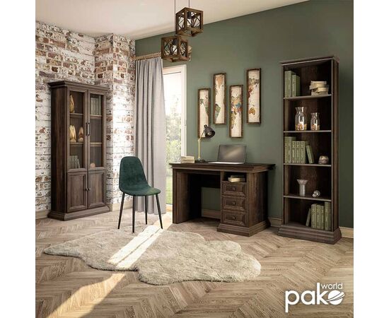 Βιβλιοθήκη Mozart pakoworld χρώμα καρυδί 60x34,5x202,5εκ - ΒΙΒΛΙΟΘΗΚΕΣ στο Milonadakis.gr
