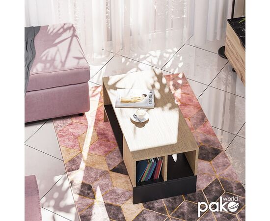 Τραπέζι σαλονιού Naya pakoworld φυσικό-ανθρακί 93x46x43εκ - ΤΡΑΠΕΖΑΚΙΑ ΣΑΛΟΝΙΟΥ στο Milonadakis.gr