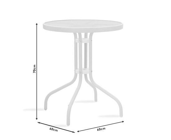 Τραπέζι Watson pakoworld μέταλλο καφέ-γυαλί Φ60x70εκ - ΤΡΑΠΕΖΙΑ ΕΞ. ΧΩΡΟΥ στο Milonadakis.gr
