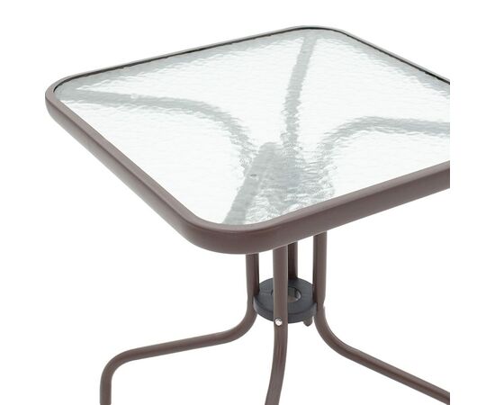 Τραπέζι Watson pakoworld μέταλλο καφέ-γυαλί 60x60x70εκ - ΤΡΑΠΕΖΙΑ ΕΞ. ΧΩΡΟΥ στο Milonadakis.gr