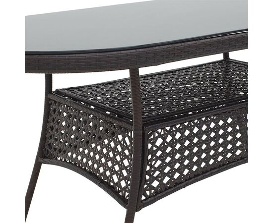 Τραπέζι Cellin pakoworld μέταλλο-pe rattan καφέ 160x80x77εκ - ΤΡΑΠΕΖΙΑ ΕΞ. ΧΩΡΟΥ στο Milonadakis.gr