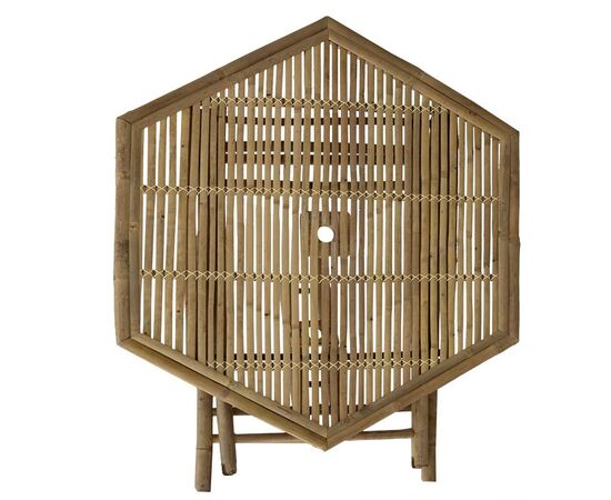 Τραπέζι Nando pakoworld πτυσσόμενο bamboo φυσικό 114x100x75εκ - ΤΡΑΠΕΖΙΑ ΕΞ. ΧΩΡΟΥ στο Milonadakis.gr